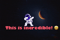 robbyskog space stars amazing moon GIF