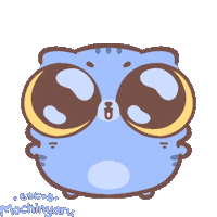 Mochinyaru happy cat kawaii jump Sticker