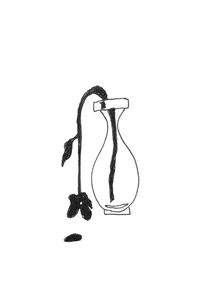 alissrigby love sad flower black and white GIF