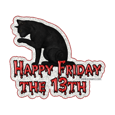 Black Cat 13Th Sticker by imoji