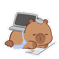 Work Capybara Sticker by Miniso Canada