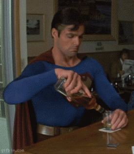 drunk superman GIF