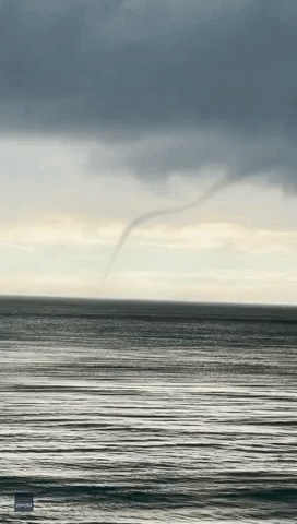 Waterspout Spotted Off Fisherman's Island State Park on Lake Michigan
