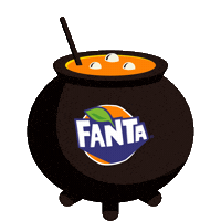 Fanta_korea halloween ghost burger pumpkin Sticker