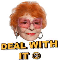 granny deal with it Sticker by Sra. Rushmore