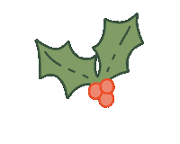 Red And Green Christmas Sticker
