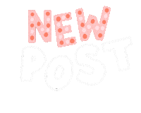 Pink New Post Sticker