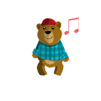 DollsWalls happy music dancing bear Sticker