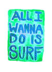 kellyelsubi art summer surf surfing Sticker