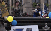ice hockey blues parade GIF by NHL