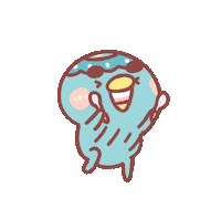 Happy Kappa Sticker by 大白丸丸(daibai maru)