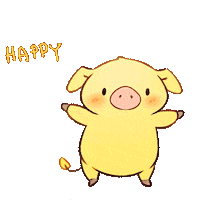 Happy Pig Sticker