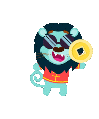 PAYLATERMalaysia happy money play lion Sticker