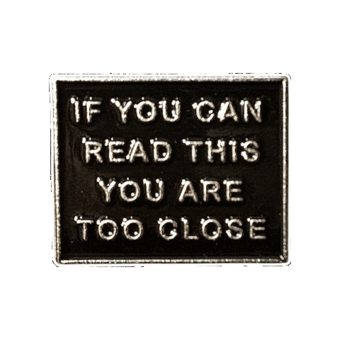 pinnedpins giphygifmaker sign read close Sticker