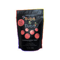 bubsandtubs bubble bath bath salts magnesium sulphate calming bubble soak Sticker