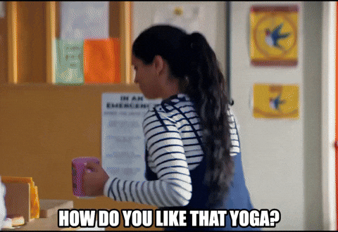 Yoga Middle Finger GIF by Lilly Singh