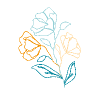 Happy Flowers Sticker by Nicole Adelaars