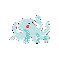 Afterswim ocean sea octopus 수영 Sticker