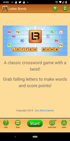 letterbombgame giphygifmaker game letters wordgame GIF