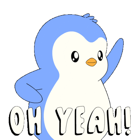 Lets Go Yes Sticker by Pudgy Penguins