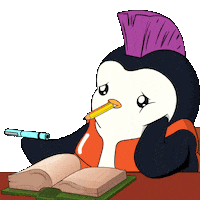Bored Education Sticker by Pudgy Penguins