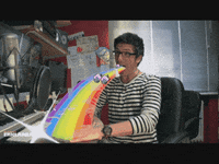 alexibexi happy rainbow puke nyan cat GIF