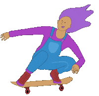 emmagubitzdesigns girl power skateboard skateboarding skating Sticker