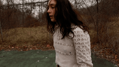 girl abandoned tennis court GIF by erica shires