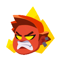 Angry Sparkle Sticker by Om Nom