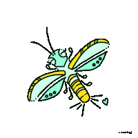 Paigemeredith bug firefly summer nights cute bug Sticker