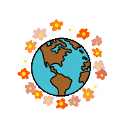 Flowers World Sticker