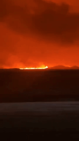 Motorists Witness Volcanic Eruption Near Evacuated Icelandic Town