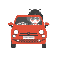 Car Woman Sticker by Barfuesser