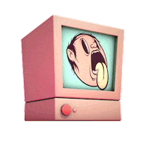 old school wtf Sticker