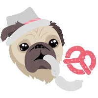 Party Pug Sticker by BECC agency
