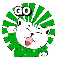 Cute Cat Sticker by Gojek Indonesia