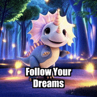 Follow Your Dreams GIF by Divineasaur