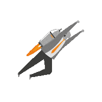 Rocket Flying Sticker by kopplr