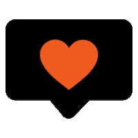 Like Button Orange Heart Sticker by Occidental College