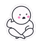 Sad Character Sticker