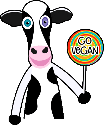 go vegan Sticker by LisetteArt