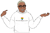 becausephillyislove love pride philly northphilly Sticker