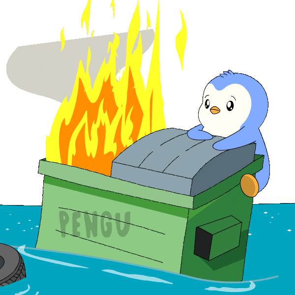Sad Fire Sticker by Pudgy Penguins