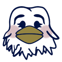 Surprised Gold Sticker by Georgia Southern University