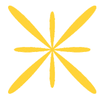 coptico star yellow geometric ornament Sticker