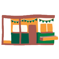 castleandcubby cubby castleandcubby castle and cubby cubbyhouse Sticker