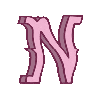 Pink Typography Sticker by Depraved Cave