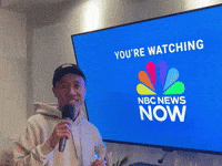 Limmidy awkward walk off nbc news bad pun GIF