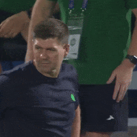 Ettifaq clapping manager shouting gerrard GIF
