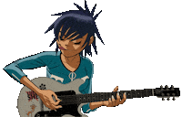 Guitar Noodle Sticker by Gorillaz